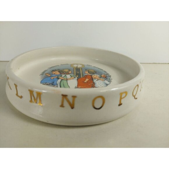 TPCO Co. Vintage Antique Baby Dish Hickory Dickory Dock, Mouse Ran Up the Clock - Picture 3 of 7